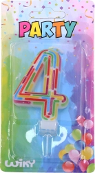 Zabavna svečka za torto številka 4 – črtice