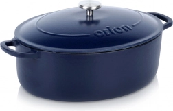 Emajliran litoželezni ovalni pekač 6 l s pokrovom