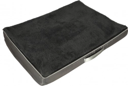 Ortopedsko vodoodporno ležišče z obrobami za psa in mačko 90 × 70 × 10 cm, sivo