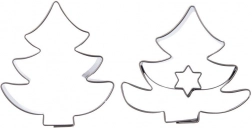 Jekleno rezilo za piškote – smrečica, 4,5 cm, 2 kosa