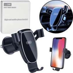 Gravitacijski avtomobilski nosilec za telefon za reže zračnika – črn