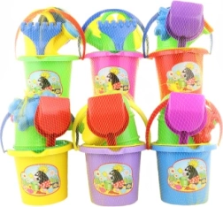 Komplet za pesek s motivom – vedro, lopatka, grabljice in zalivalka