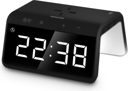 Digitalna budilka z brezžičnim polnjenjem in barvno osvetlitvijo