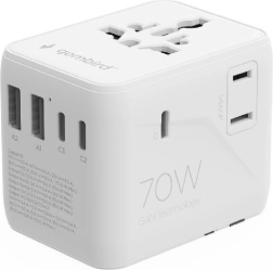 Univerzalni potovalni adapter 70 W z USB in tehnologijo GaN