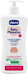 Chicco Baby Moments Sensitive mleko za telo z dozirnikom za občutljivo kožo 500 ml