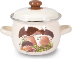 Emajliran lonec s pokrovom TORO z motivom gob 2,5 l