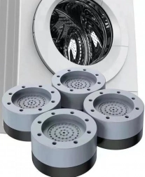 Gumijaste proti-vibracijske podloge za pralni stroj, pomivalni stroj, sušilni stroj in hladilnik – 4 kosi