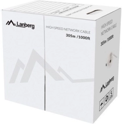 Omrežni kabel Lanberg UTP Cat 5e, 100 % baker, 305 m, rumen