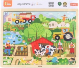Lesene puzzle Kmetija 48 koščkov