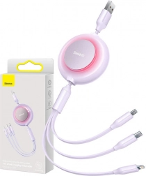 Baseus Bright Mirror II Series izvlečni 3-v-1 hitropolnilni kabel