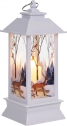 Božična LED lanterna RUHHY bela