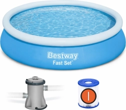 Samopostavljivi bazen Bestway Fast Set 366 × 76 cm s filtrirno črpalko