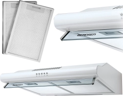 Vgradna kuhinjska napa pod omarico 50 cm bela BERDSEN