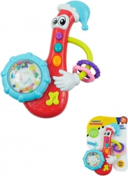 Otroške ropotuljice z melodijo BABY MIX – saksofon, rdeče