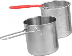 Mini lonec z nerjavečega jekla z ocvrtim košarom