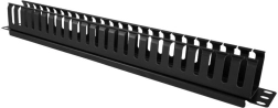 Organizator kablov 1U 19" z maskirnim pokrovom