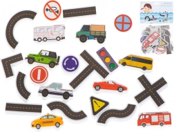 Pena sestavljanka za v kad z motivom mesta