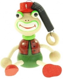 Žabec na vzmeti – lesena viseča igrača