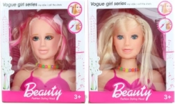 Glava za česanje blondinka z dodatki