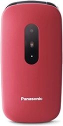 Telefon za starejše Panasonic rdeč