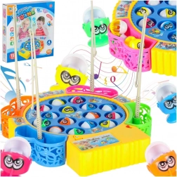 Družabna igra lovljenja ribic, 15 ribic in 4 palice