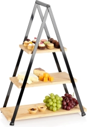 Trinadstropna bambusova etažera 53 cm