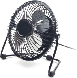 USB namizni ventilator 4" črn