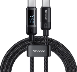 MCDODO USB‑C na USB‑C kabel z zaslonom, 60 W, 1,2 m, črn