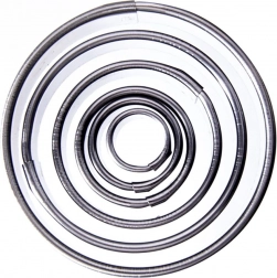 Set rezalnikov za piškote iz nerjavnega jekla – krogi 1,3–5,2 cm, 5 kosov