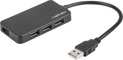USB razdelilnik Natec Moth 4 priključki USB 3.0 črn