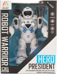 Interaktivni baterijski robot s projekcijo in streljanjem
