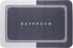 Nedrseča kopalniška podloga 59 × 39 cm, siva