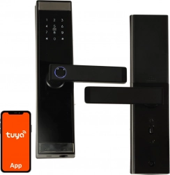 Elektronska pametna ključavnica za vrata s tipkovnico, čitalnikom prstnih odtisov in Bluetoothom