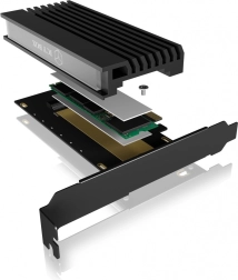PCIe adapter z M.2 M‑Key za SSD NVMe s hladilnikom ICY BOX