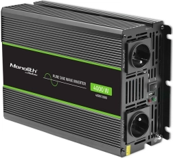 Pretvornik napetosti Qoltec Monolith 24 V na 230 V, čisti sinus, 2000 W (vrh 4000 W)