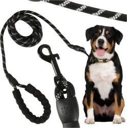 Treningovni odsevni povodec za psa 3 m, odporno vrv s podložnim ročajem