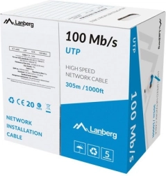LAN kabel UTP 100 Mb/s 305 m CCA žica, moder
