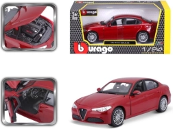 Bburago 1:24 Alfa Romeo Giulia (2016) Metalik rdeča 18-21080