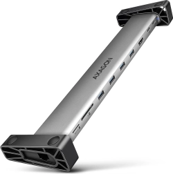 Axagon HMC-10HLS USB-C hub 9-v-1 s HDMI 4K/60 Hz, GLAN, čitalnikom kartic in PD 100 W
