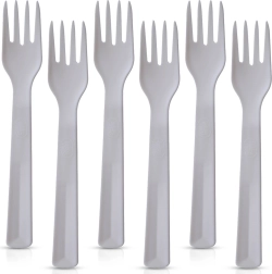 Plastične namizne vilice Sandy 18 cm - 6 kosov – Siva
