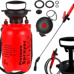 Tlačni vrtni razpršilnik 5 l z dolgo razpršilno palico in ramenskim pasom