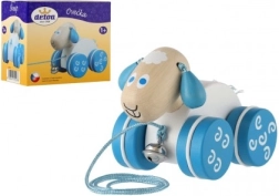 Lesena vlečna igračka Ovčka za otroke