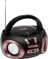 Prenosni boombox s CD/MP3 in FM radiem Adler AD 1181, črno-bakren