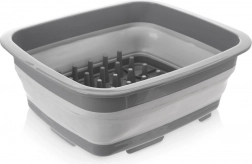 Zložljiva silikonska odcejevalna posoda za posodo 37 × 31,5 × 14,5 cm