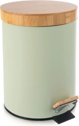 Kovinski pedalni koš za odpadke Greenish 5 l, zelen