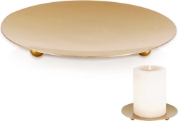 Kovinsko zlato podstavno stojalo za sveče 12 cm