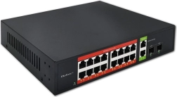 Gigabitni PoE stikalo 16× RJ45, 2× RJ45 uplink, 2× SFP, 1000 Mb/s