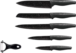 TORO 5-piece Kitchen Knife Set with Marble Non-Stick Coating + Ceramic Peeler