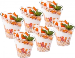 Plastični kozarčki za deserte in prigrizke 180 ml, 6 kos