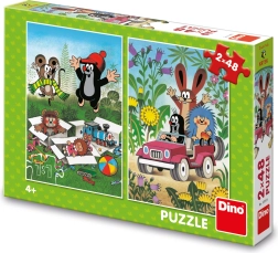 Dino puzzle Krtek – vesela doživetja 2×48 koščkov